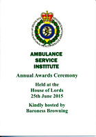 Ambulance Service Institute Awards 25th June 2015