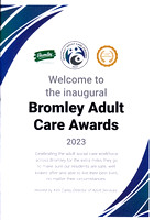 Bromley Adult Care Awards on Thursday 22 June 2023 at Oakley House, Bromley