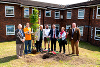 Royal Greenwich -Tree planting at Beacham Close Sheltered Home,Charlton May 2023