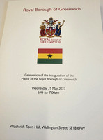 Royal Greenwich - Inauguration of the Mayor Councillor Dominic Mbang  31st May 2023