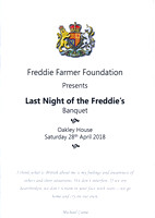 Freddie Farmer Foundation Last Night of the Freddie's Banquet  28th April 2018