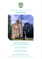 Sevenoaks District Council Civic Service 23 July 2022 St Mary Kippington